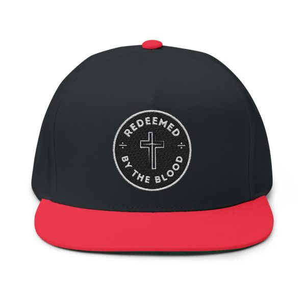 Redeemed by the Blood Flat Bill Cap (Embroidery) - Image 17