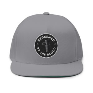 Redeemed by the Blood Flat Bill Cap (Embroidery)