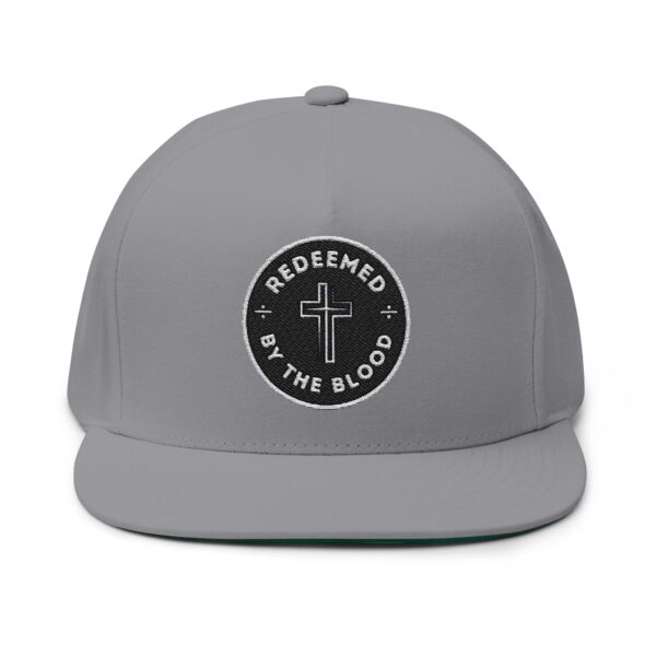 Redeemed by the Blood Flat Bill Cap (Embroidery)