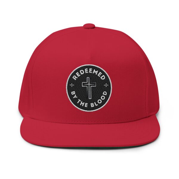 Redeemed by the Blood Flat Bill Cap (Embroidery) - Image 21